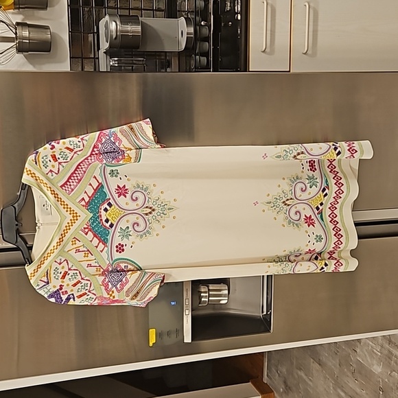 💕ETRO💕 Tavolara Printed V-neck Shift Dress ~ Multi-Color Paisley Print 48 EU - Picture 10 of 16